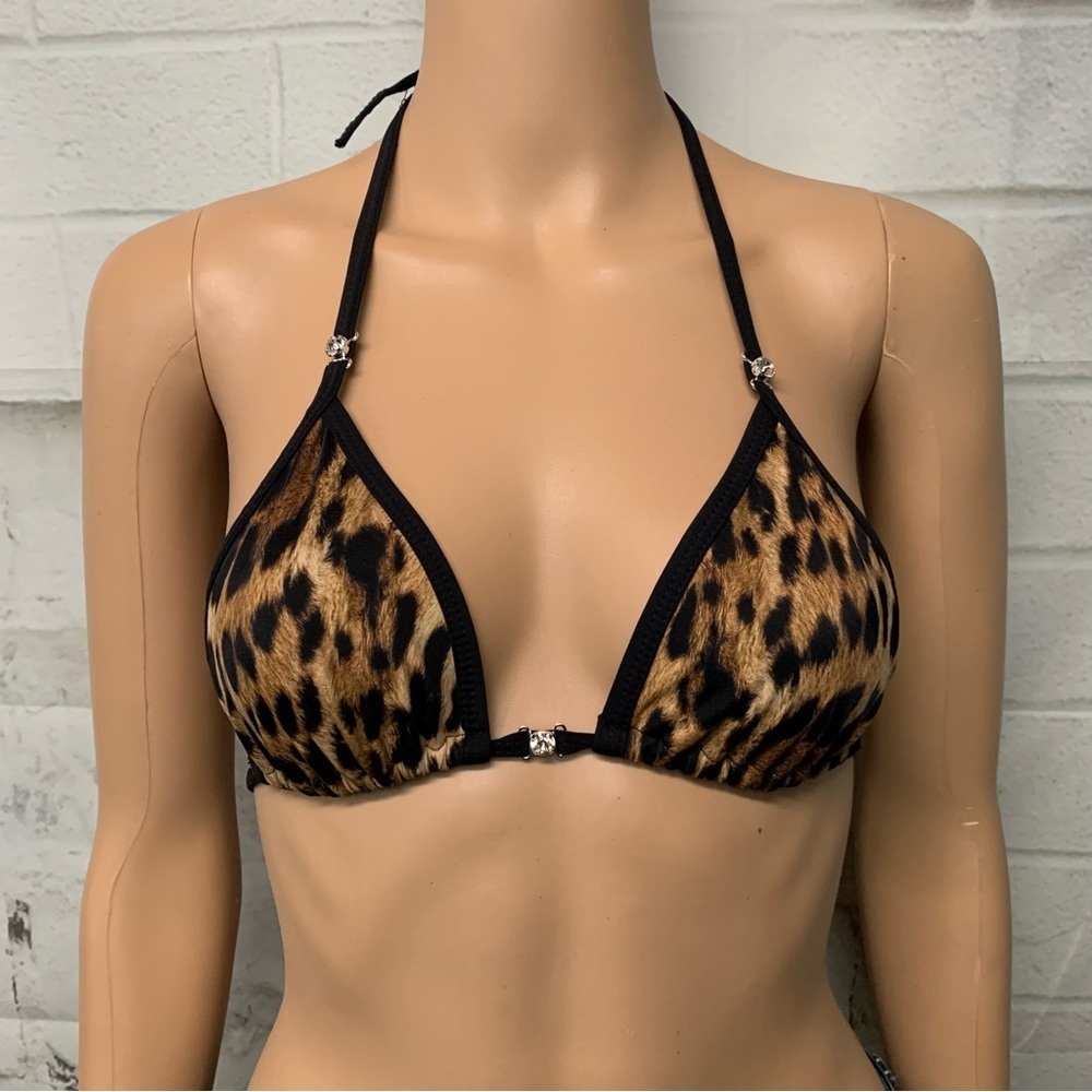 Toxic Beach House Leopard Print Bikini Top